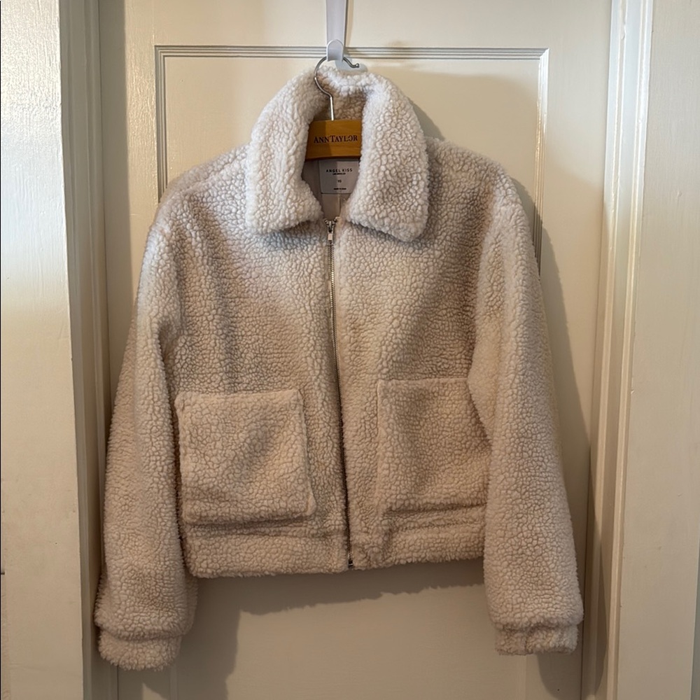 Angel Kiss Off-White Sherpa Jacket